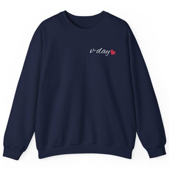 NWT Valentine's Cupid Sweatshirt, Two Side, Navy Color - Picture 1 of 3